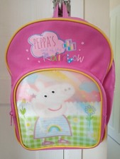 Pink Peppa pig childrens rucksack x