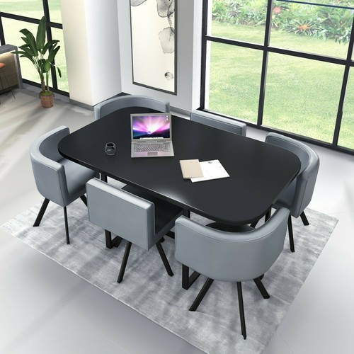 White wooden dining table - dining,