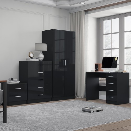 Reflect black bedroom - black,