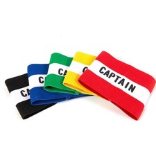 Sports Captain Armband Football Rugby Hockey Team Leader Arm Band Elastic