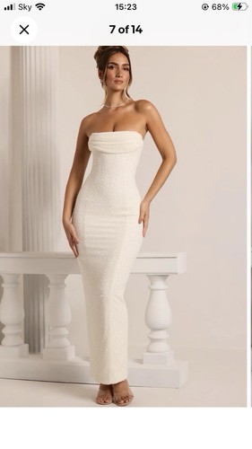 Polly ivory beaded bodycon - oh,