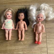 mattel barbie 1994 kelly little sister dolls X 3