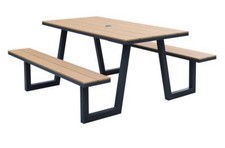 Steel outdoor picnic bench - outdoor,