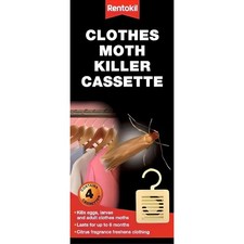 Rentokil Clothes Moth Killer Cassettes 4 Pack 6 Month Protection for Wardrobes