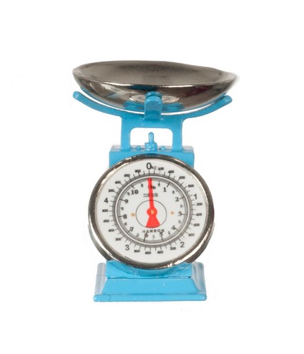 Dolls house blue weighing - dolls,