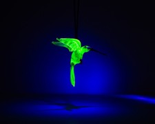 Uranium Glass Hummingbird