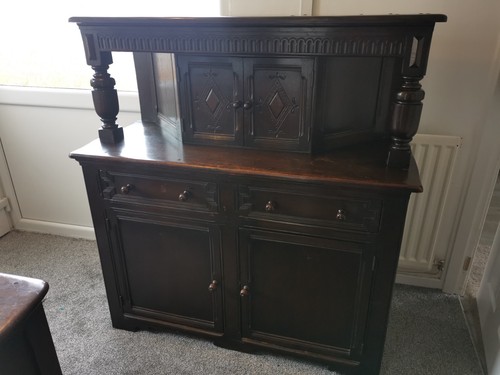Vintage carved oak - vintage, court