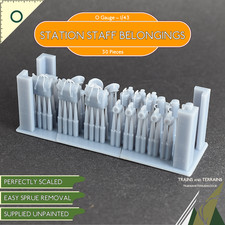 BR Station Staff Belongings (x30) - 0 Gauge 1/43 7mm - O Gauge Model Railway