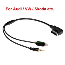 VW Skoda Audi MDI AMI MMI Music AUX Audio Charging Cable for iPhone 12 13 ipod
