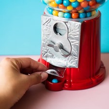 9 Inch Metal Gumball Machine – Coin Operated Bubblegum Sweet Dispenser