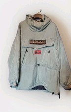 Napapijri Skidoo Cordura Teflon Blue Ski Quilted Lined Jacket Coat Mens Smock M