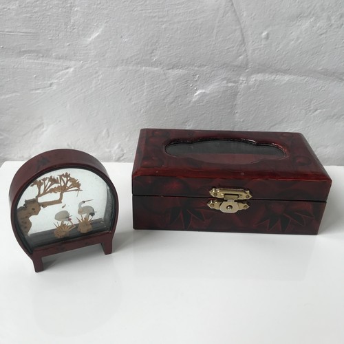 Chinese cork carving diorama - carving,
