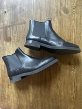 Selected femme Black 100% Leather Chelsea Boots Size UK8