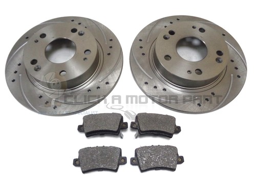 Rear drilled grooved brake - drilled,
