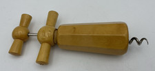 Vintage French Octagonal Double Helix Corkscrew Wine Bottle Opener 17cm