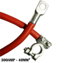 7" Heavy Duty Car Battery Cable Heavy Duty Earth Strap Positive Lead 300 Amp
