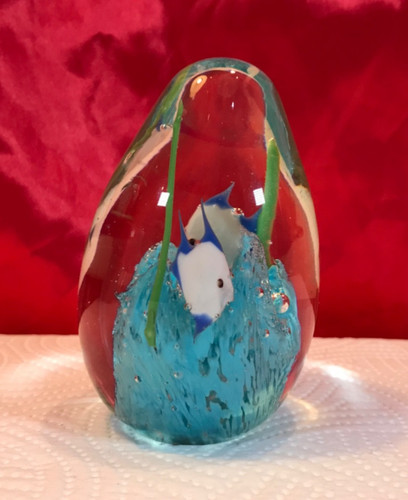 Vintage aquarium paperweight - aquarium,