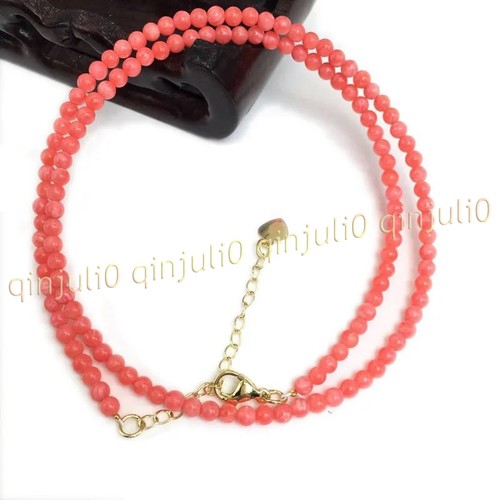 4mm genuine natural pink coral - 4mm,