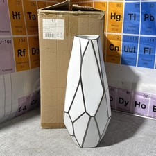 Kelly Hoppen  Orbit Vase Tall - White Matte (Made In Portugal)