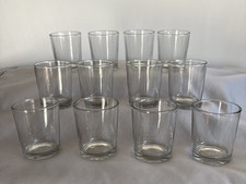 Set of 12 Clear Glass Votive