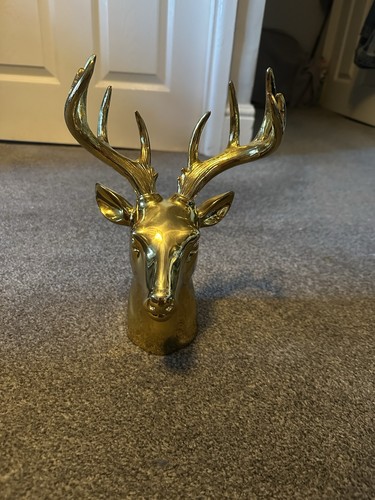 Gold tone golden buck deer - gold,