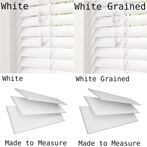 White faux wood venetian - white,