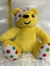 BBC Children in Need Pudsey Bear Colour Yellow Plush Soft Toy Sitting Position