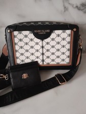 RIVER ISLAND Monogram Cross Body bag .New Without Tags 