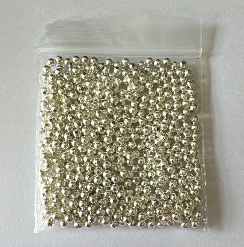 4mm silver round metal spacer - 4mm,