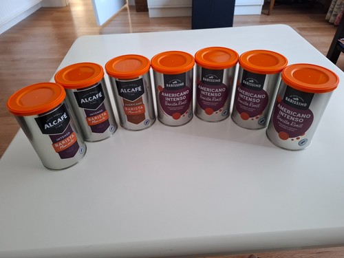 Empty coffee tins alcafe - alcafe, /