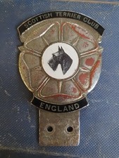 Car Badge For Scottish Terrier Club.
