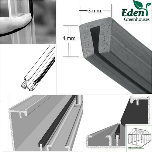 Greenhouse glazing strip - greenhouse,