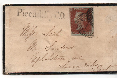Penny red imperf on - qv, 1d