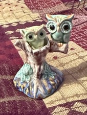 Vintage Owls On Branch, Pastel