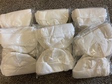 Baby Hat 100% Cotton Baby White Double Layer Plain Beanie JOB LOT x 36 hats NEW