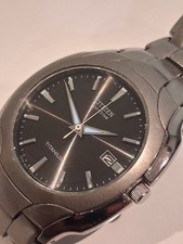 Citizen Eco-Drive Titanium Mens Watch E111-S049610 New Capacitor 