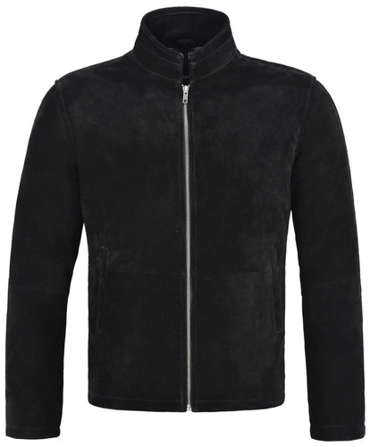Men black suede - men's, jacket