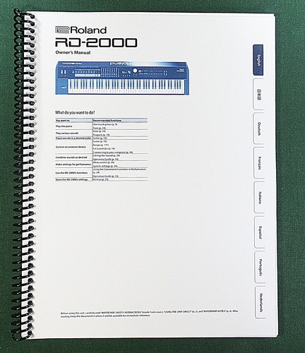 Roland 2000 owner s - roland, owner's