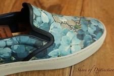 Gucci Bloom GG Monogram Blue Canvas Loafers Espadrilles Men's UK 7 EU 41 US 8