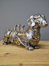 Steampunk Dachshund Industrial Sausage Dog Ornament Home Decor Statue Decor