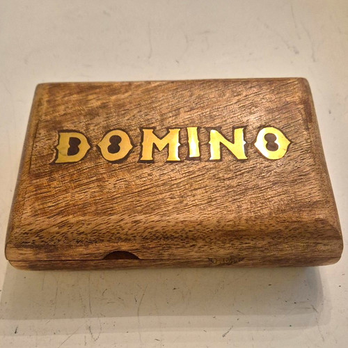 Dominoes wooden set with - dominoes,
