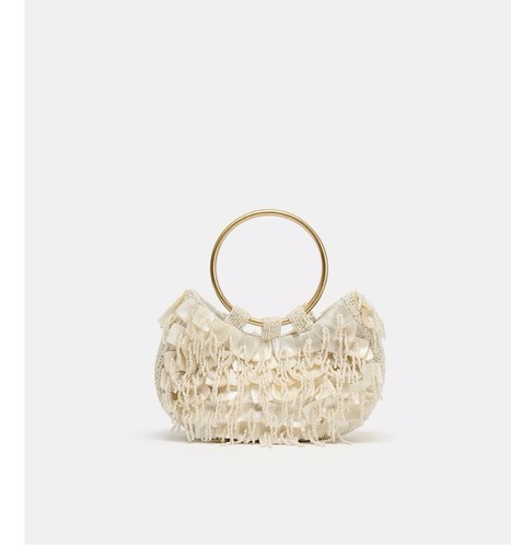 Zara pearlescent beaded bag - zara,