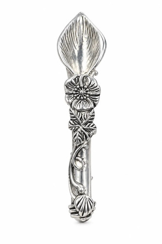 Antique style floral - floral, silver