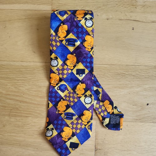 Vintage 90s men silk tie - vintage,