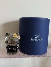 RARE SWAROVSKI CRYSTAL HELLO KITTY GOLD BOW 1142931 WITH BOX