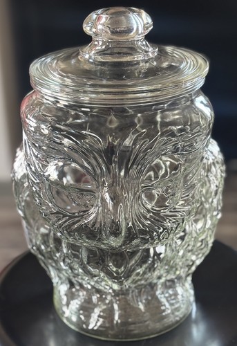 Vintage clear glass owl cookie - vintage,