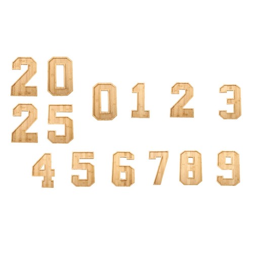 Wooden number serving - wooden,