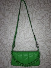 Topshop Green Quilted Chain