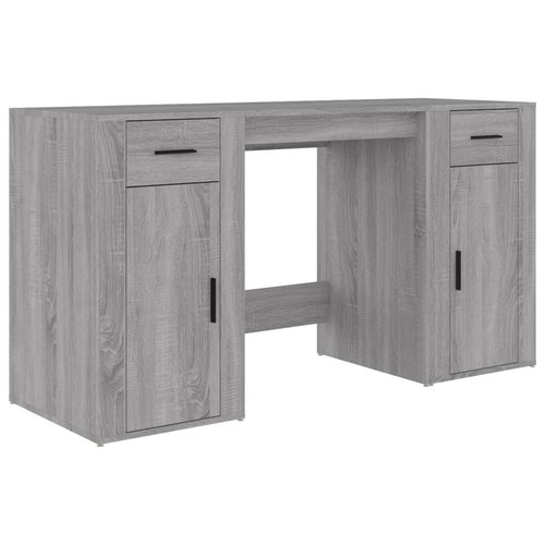 Desk with cabinet - with, grey