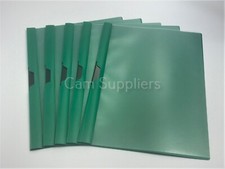 Green A4 Clip Bar Slide Binder Report Bound File Presentation Folders Quickclip